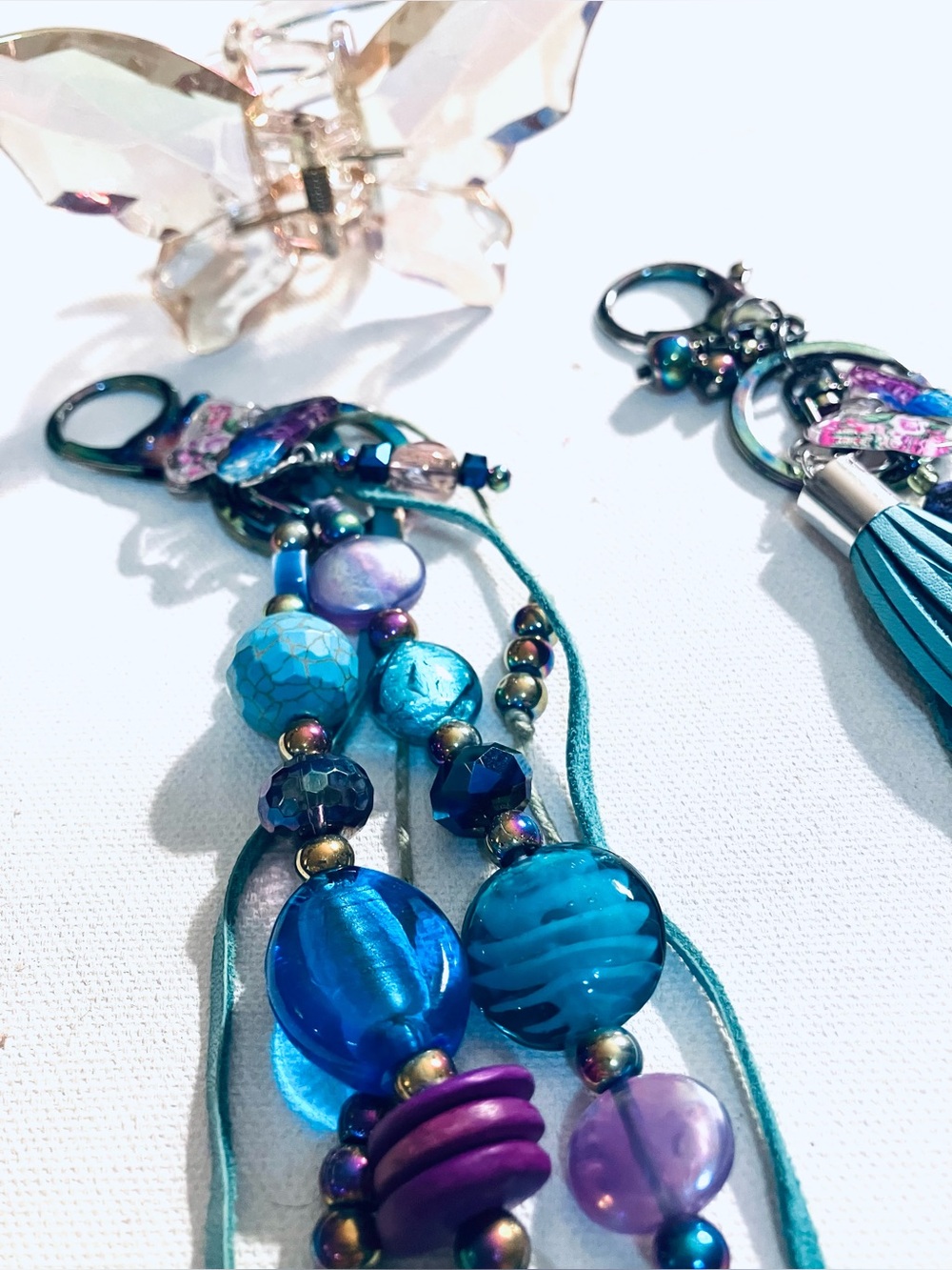 Newly Listed Butterfly Keychains and Bag Tags • One left